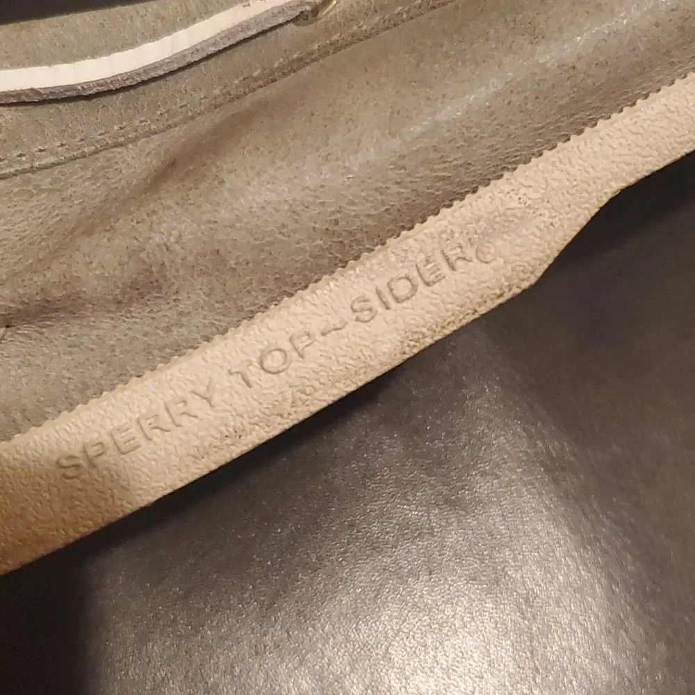 SPERRY Top - Sider Leather Grey Boat Shoes - Size 13‎